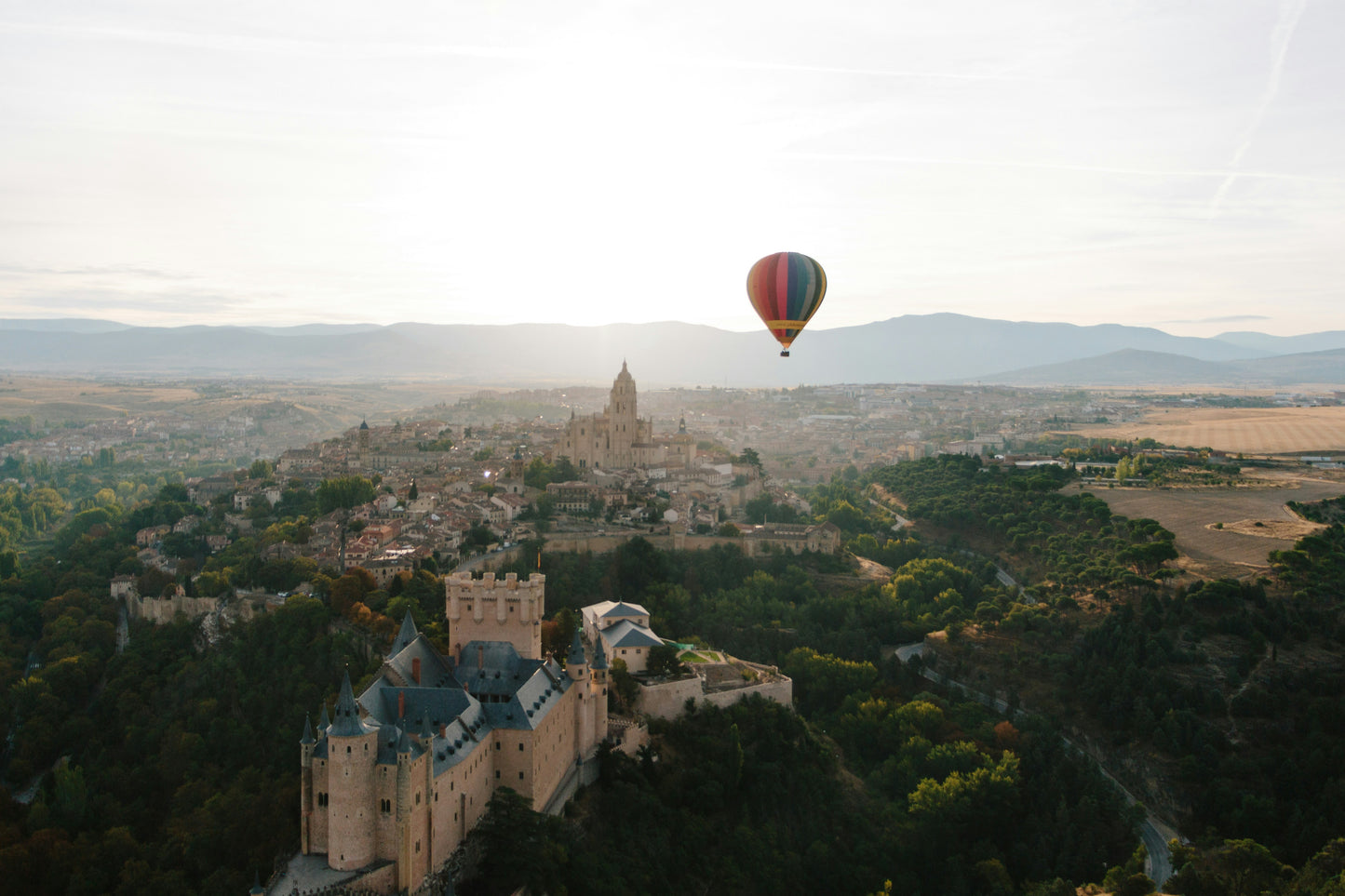 Children's Hot Air Balloon Flight in Segovia at Sunrise